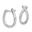 14K White Gold Lab Grown Diamond VS/SI GH, Fancy Twist Hoop Earrings