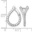 14k White Gold 5/8 carat Lab Grown Diamond VS/SI+ G+ Complete Hinged Hoop Earrings - Birthstone Company