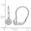 14k White Gold 3/4 carat Lab Grown Diamond VS/SI+ G+ Complete Drop Leverback Earrings 20.85 in - Birthstone Company