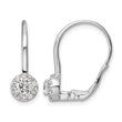 14k White Gold 3/4 carat Lab Grown Diamond VS/SI+ G+ Complete Drop Leverback Earrings 20.85 in - Birthstone Company