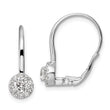 14k White Gold 3/4 carat Lab Grown Diamond VS/SI+ G+ Complete Drop Leverback Earrings