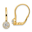 14k 3/4 carat Lab Grown Diamond VS/SI+ G+ Complete Drop Leverback Earrings