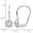 14k White Gold 1 carat Lab Grown Diamond VS/SI+ G+ Complete Drop Leverback Earrings 23 in - Birthstone Company