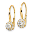 14k 1 1/2 carat Lab Grown Diamond VS/SI+ G+ Complete Drop Leverback Earrings 23 in - Birthstone Company