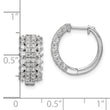 14K White Gold Lab Grown Diamond VS/SI GH, Hinged Hoop Earrings