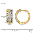 14k 1 carat Lab Grown Diamond VS/SI+ G+ Complete Hinged Hoop Earrings - Birthstone Company