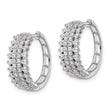 14k White Gold 1 1/2 carat Lab Grown Diamond VS/SI+ G+ Complete Hinged Hoop Earrings - Birthstone Company