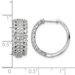 14k White Gold 1 1/2 carat Lab Grown Diamond VS/SI+ G+ Complete Hinged Hoop Earrings - Birthstone Company