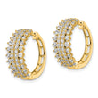 14k 2 carat Lab Grown Diamond VS/SI+ G+ Complete Hinged Hoop Earrings - Birthstone Company