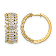 14k 2 carat Lab Grown Diamond VS/SI+ G+ Complete Hinged Hoop Earrings - Birthstone Company