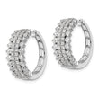 14K White Gold Lab Grown Diamond VS/SI GH, Hinged Hoop Earrings