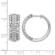 14k White Gold 2 1/2 carat Lab Grown Diamond VS/SI+ G+ Complete Hinged Hoop Earrings - Birthstone Company