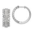 14K White Gold Lab Grown Diamond VS/SI GH, Hinged Hoop Earrings