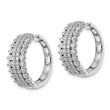 14k White Gold 3 carat Lab Grown Diamond VS/SI+ G+ Complete Hinged Hoop Earrings - Birthstone Company