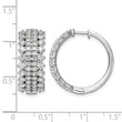 14k White Gold 3 carat Lab Grown Diamond VS/SI+ G+ Complete Hinged Hoop Earrings - Birthstone Company