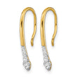 14k 1/8 carat Lab Grown Diamond VS/SI+ G+ Complete Drop Wire Earrings - Birthstone Company