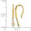 14k 1/8 carat Lab Grown Diamond VS/SI+ G+ Complete Drop Wire Earrings - Birthstone Company