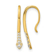 14k 1/8 carat Lab Grown Diamond VS/SI+ G+ Complete Drop Wire Earrings - Birthstone Company