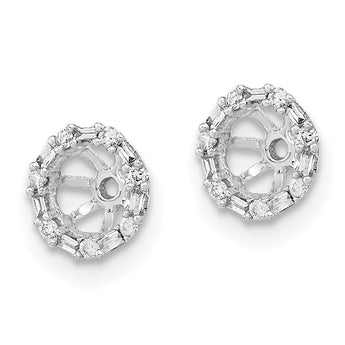 10k White Gold Diamond Earring Jackets