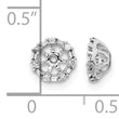 10k White Gold Diamond Earring Jackets - Birthstone Company