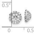 10k White Gold Diamond Earring Jackets