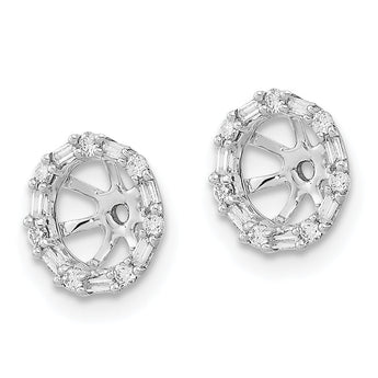 10k White Gold Diamond Earring Jackets