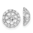 10k White Gold Diamond Earring Jackets