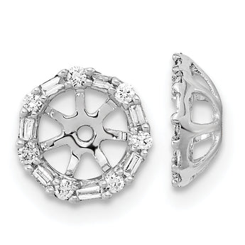 10k White Gold Diamond Earring Jackets