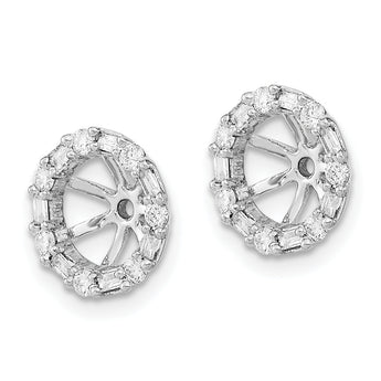 10k White Gold Diamond Earring Jackets