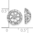 10k White Gold Diamond Earring Jackets