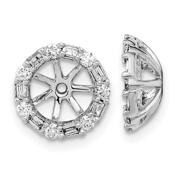 10k White Gold Diamond Earring Jackets