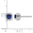 10K White Gold 1/10 ct Lab-Created Diamond VS/SI+ G+ Cushion-Cut Halo Earrings - Birthstone Company