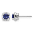 10K White Gold 1/10 ct Lab-Created Diamond VS/SI+ G+ Cushion-Cut Halo Earrings - Birthstone Company