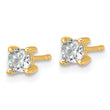 14K Yellow Gold 3/4 ct Lab-Created Diamond VS/SI+ G+, Cushion-Cut 4-Prong Stud Earrings - Birthstone Company
