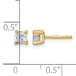 14K Yellow Gold 3/4 ct Lab-Created Diamond VS/SI+ G+, Cushion-Cut 4-Prong Stud Earrings - Birthstone Company