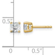 14K Yellow Gold 1 ct Lab-Created Diamond VS/SI+ G+, Cushion-Cut 4-Prong Stud Earrings - Birthstone Company