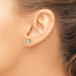 14K Yellow Gold 2 ct Lab-Created Diamond VS+ F+, Cushion-Cut 4-Prong Stud Earrings - Birthstone Company