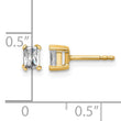 14K Yellow Gold 1/2 ct Lab-Created Diamond VS/SI+ G+, Octagon / Radiant-Cut 4-Prong Stud Earrings - Birthstone Company