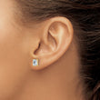 14K Yellow Gold 2 ct Lab-Created Diamond VS/SI+ G+, Octagon / Radiant-Cut 4-Prong Stud Earrings - Birthstone Company