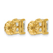 14K Yellow Gold 2 ct Certified Lab-Created Diamond VS/SI+ G+, Octagon / Radiant-Cut 4-Prong Stud Earrings - Birthstone Company