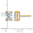 14K Yellow Gold 2 ct Lab-Created Diamond VS/SI+ G+, Octagon / Radiant-Cut 4-Prong Stud Earrings - Birthstone Company