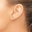 14K White Gold 1/2 ct Lab-Created Diamond VS+ F+, Pear-Cut 3-Prong Stud Earrings - Birthstone Company