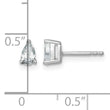 14K White Gold 1/2 ct Lab-Created Diamond VS+ F+, Pear-Cut 3-Prong Stud Earrings - Birthstone Company