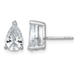 14K White Gold 3 ct Certified Lab-Created Diamond VS+ F+, Pear-Cut 3-Prong Stud Earrings - Birthstone Company