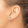 14K White Gold 1 1/2 ct Lab-Created Diamond VS+ F+, Octagon / Emerald-Cut 4-Prong Stud Earrings - Birthstone Company