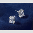 14K White Gold 1/2 ct Certified Lab-Created Diamond VS+ F+, Oval-Cut 4-Prong Stud Earrings - Birthstone Company