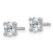 14K White Gold 1/2 ct Lab-Created Diamond VS/SI+ G+, Oval-Cut 4-Prong Stud Earrings - Birthstone Company