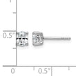 14K White Gold 1/2 ct Lab-Created Diamond VS/SI+ G+, Oval-Cut 4-Prong Stud Earrings - Birthstone Company