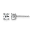 14K White Gold 1/2 ct Lab-Created Diamond VS/SI+ G+, Oval-Cut 4-Prong Stud Earrings - Birthstone Company