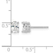 14k White Gold 2/3 carat total weight Oval VS/SI GH Lab Grown Diamond Stud Post Earrings - Birthstone Company